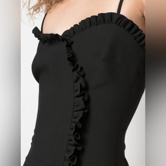 Likely Natalie Ruffled Mini Sheath Dress in Black size 6 - Picture 4 of 8